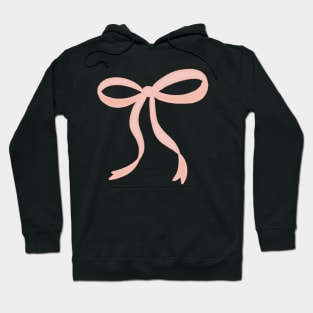 Cute Coquette pale pink ribbon bows repeating pattern seamless girly aesthetic this is me if you even care Hoodie